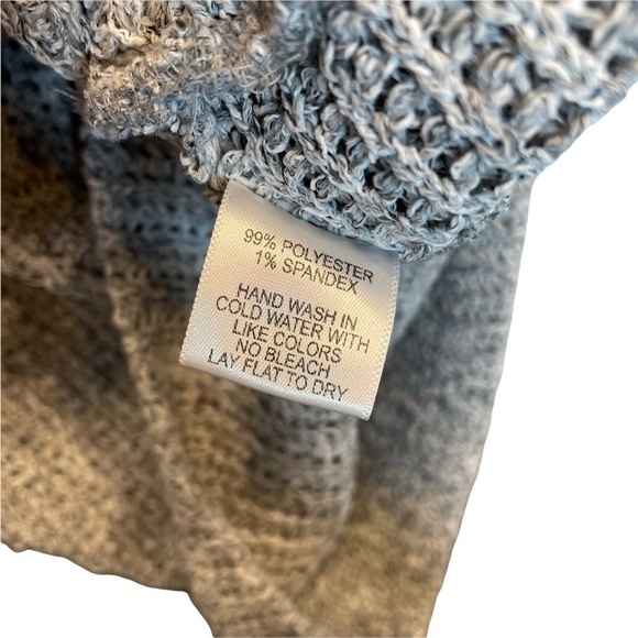 Gibson Look V-Neck Crossover Faux Wrap Surplice Top Marled Knit Grey XS NWT NEW - Picture 6 of 6